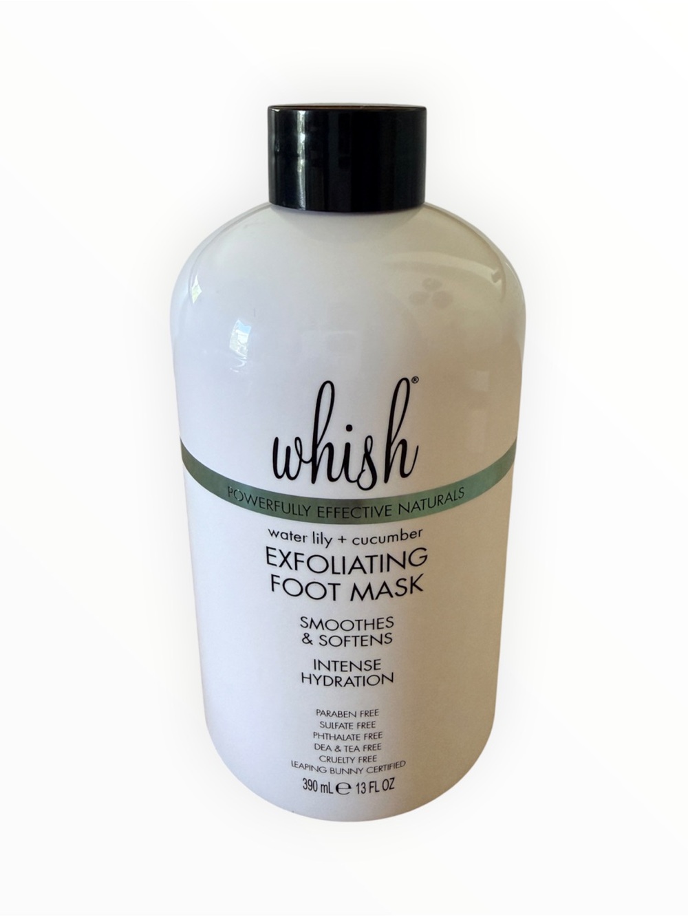 Whish Exfoliating Foot Mask Water Lily Cucumber 13 fl oz Sealed